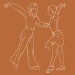 Children dancing couple