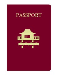 Sticker - Bungalow sur un passeport