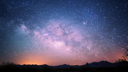 Wall Mural - The Milky Way rising on a desert night
