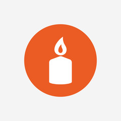 Poster - Candle sign icon. Fire symbol.