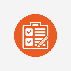 Poster - checklist sign icon. control list symbol.