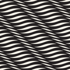 Wall Mural - wavy crossed stripes seamless pattern 3d. abstract fashion texture. geometric monochrome template. g