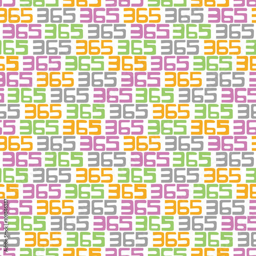 Fényképezés 365 background. Seamless pattern.Vector.365のパターン