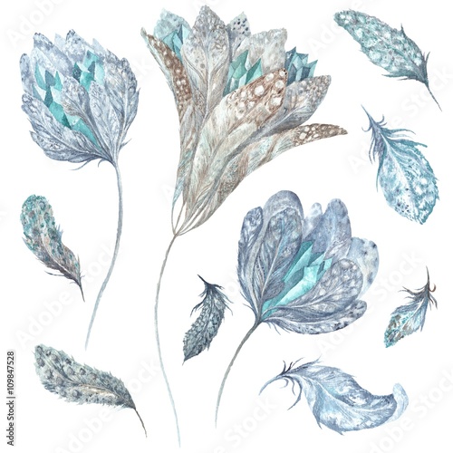 Tela Watercolor Boho Elements Set