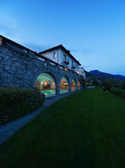 Wall Mural - Exterior of a modern house in the night