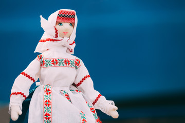 Wall Mural - Belarusian Folk Doll. National Folk Dolls Are Popular Souvenirs 