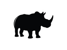 Rhino Black Silhouette