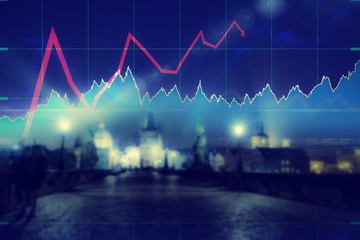 Poster - Composite image of stocks and shares