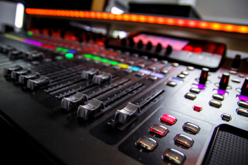 Music mixer studio