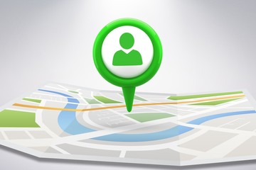 Poster - Composite image of green application symbol