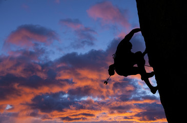 Climber on the edge.