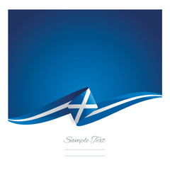 Sticker - New abstract Scotland flag ribbon