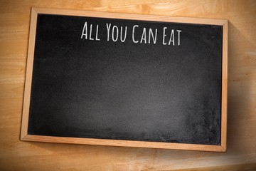 Poster - composite image of all you can eat message