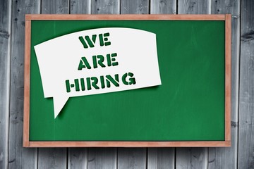 Poster - composite image of we are hiring message