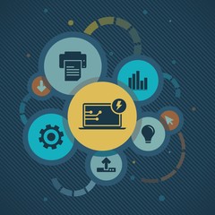 Poster - Decorative modern icons set two