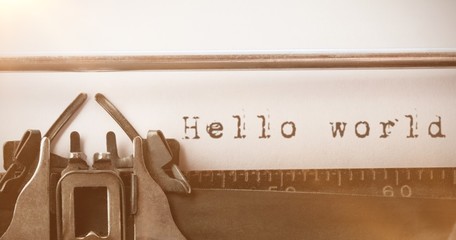 Poster - composite image of the word hello