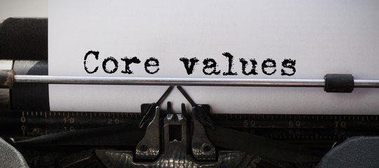 Poster - composite image of core values message