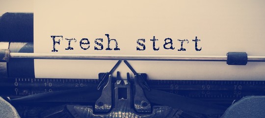 Poster - composite image of words fresh start against white background