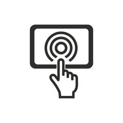 Poster - digital interaction - vector icon.