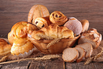 Canvas Print - assorted pastry and bread