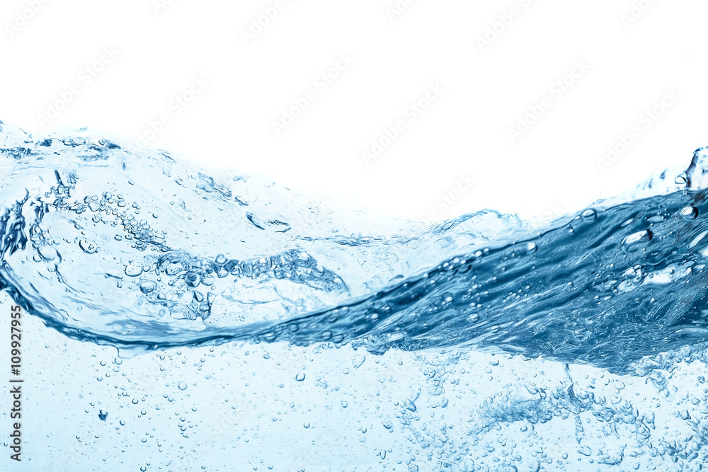 Blue water wave abstract background - obrazy, fototapety, plakaty 