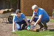© highwaystarz - Landscape Gardeners Laying Turf For New Lawn