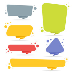 Poster - origami style sticker and banner tamplate.