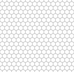 Wall Mural - Gray grid of five millimeters circles, seamless pattern