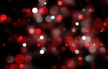 Festive Bokeh Illumination With Warm Red And White Lights On Black