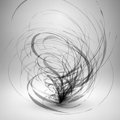 Wall Mural - Tornado. Wired swirl structure. Vector abstract illustration.