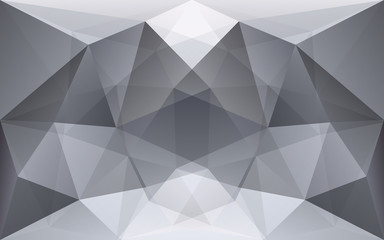 White and dark grey polygonal geometric background, symmetry tex