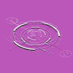 Wall Mural - Abstract future touch user interface HUD