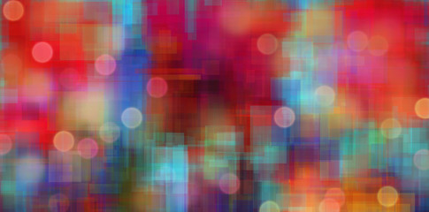 Wall Mural - Colorful abstract painting with bokeh