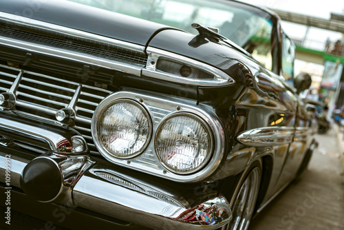 Fotografering Vintage cars, car, or in front of a fire front.