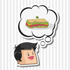 Wall Mural - Sandwich design. healthy food concept. menu icon 