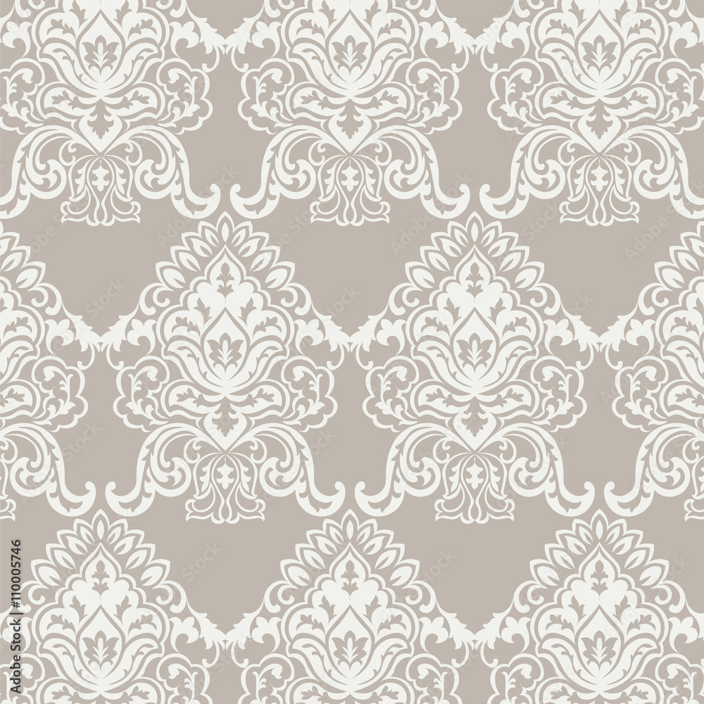 Vector Classic Baroque floral damask pattern background. Luxury classic ...