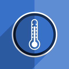 Poster - blue flat design thermometer modern web icon
