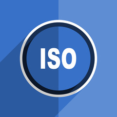 Poster - blue flat design iso modern web icon
