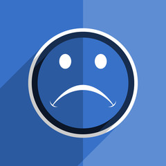 Poster - blue flat design cry modern web icon