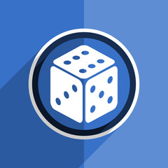 Poster - blue flat design game modern web icon