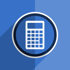 Aufkleber - blue flat design calculator modern web icon