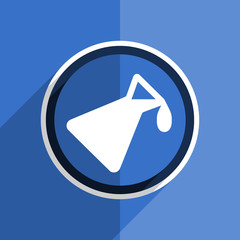 Poster - blue flat design chemistry modern web icon