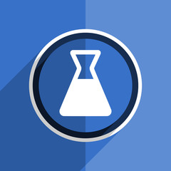 Poster - blue flat design laboratory modern web icon