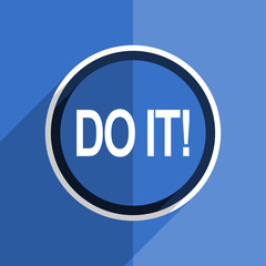 Aufkleber - blue flat design do it modern web icon