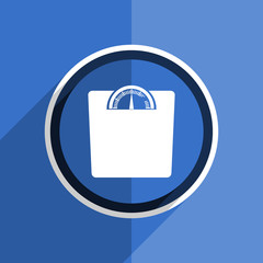 Aufkleber - blue flat design weight modern web icon