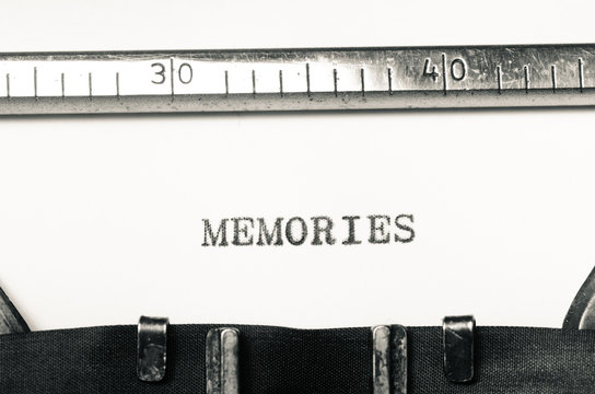 word memories  typed on  typewriter