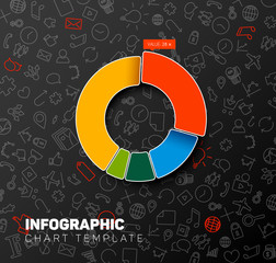 Poster - Infographic pie chart template