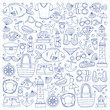 © rudut2015 - Doodle beach and Travel icons Hand drawn picture