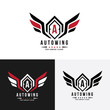 Automotive logo,Car logo,Car Maintenance Logo,wing logo,speed logo,auto services logo,vector logo template.