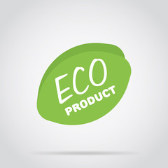 Wall Mural - badge isolated vector in flat design style. eco product badge.